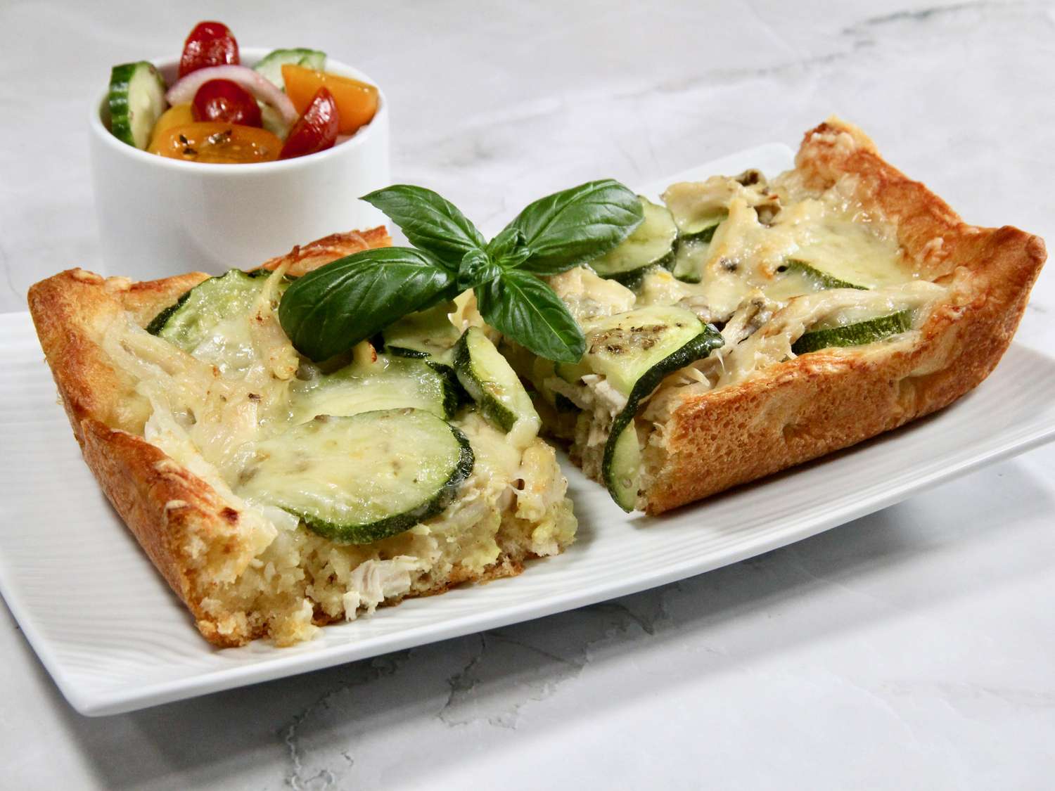 خبز كوسة الدجاج